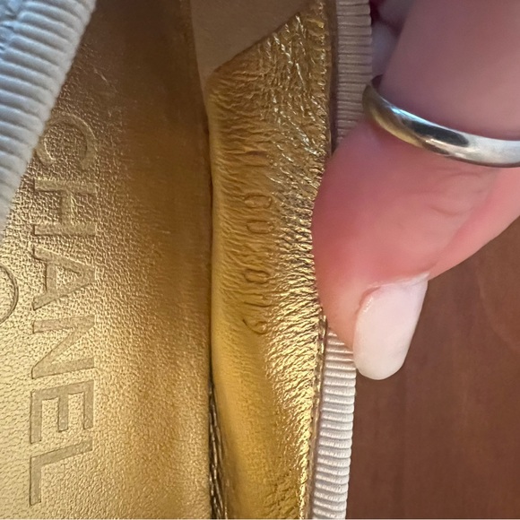 CHANEL Never Worn Leather Ballet Flats 36.5 US 6.5 - Picture 7 of 10